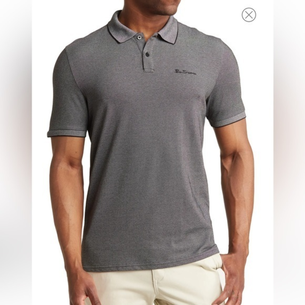 NEW Ben Sherman size XL‎ birdseye pique polo, navy blue